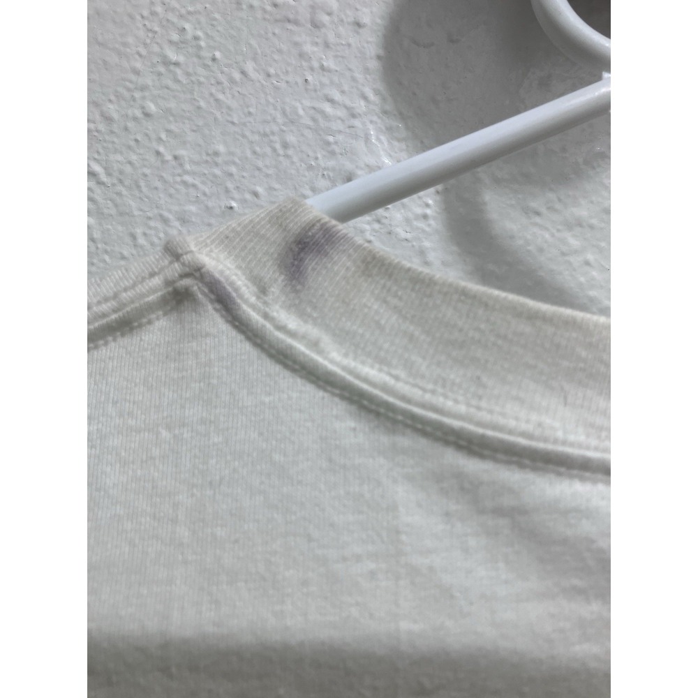 Vintage Deadstock 90s Hanes Beefy Shirt Southwestern Coyote Moon White Small - Picture 11 of 15